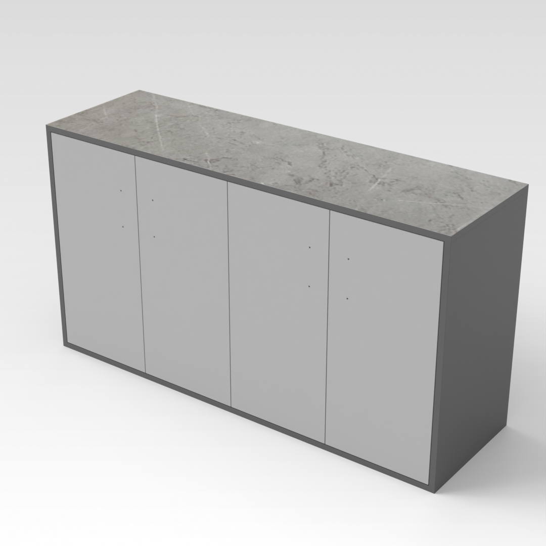 Sky Gray & Light Gray Shoe Cabinet