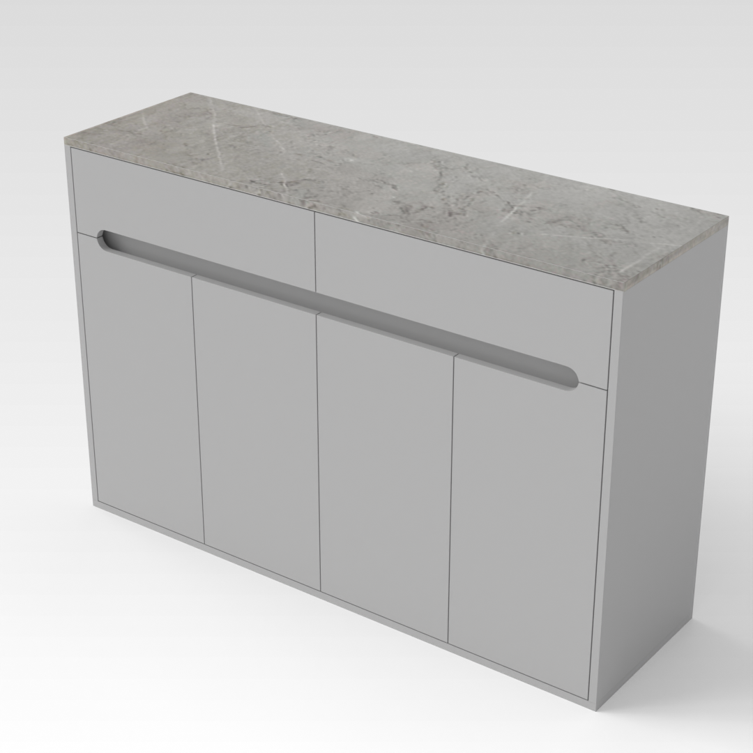 Light Gray Shoe Cabinet