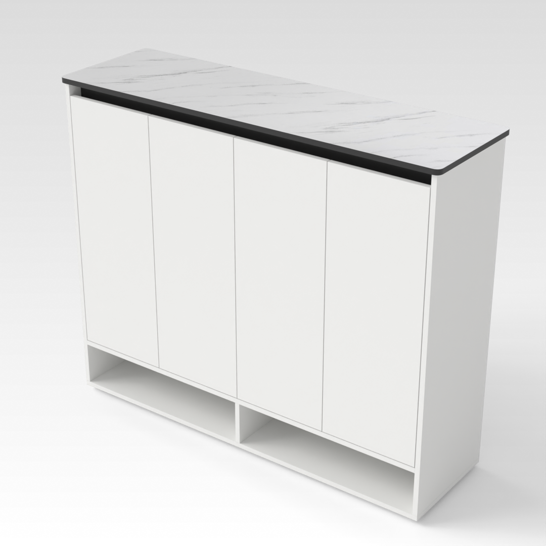 Warm White Shoe Cabinet