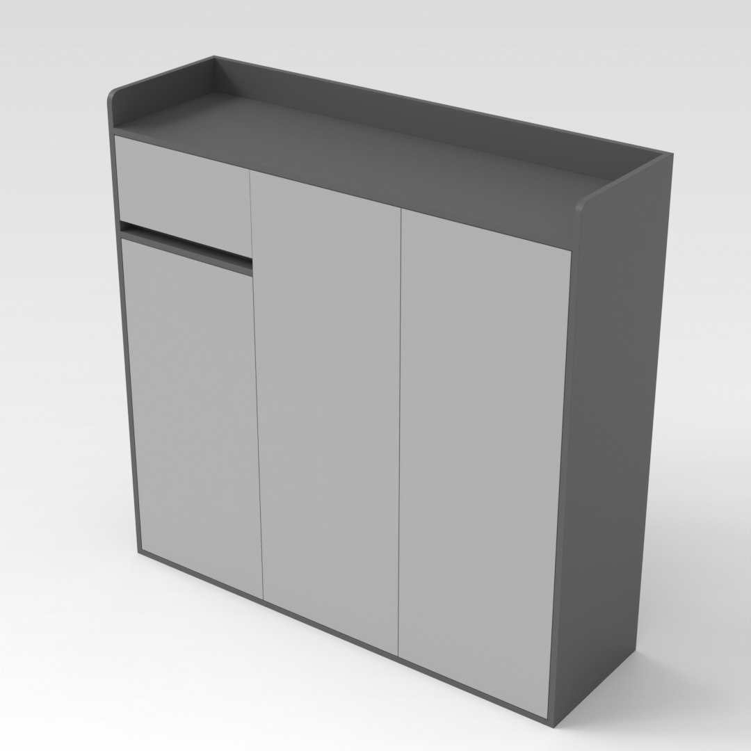 Light Gray Shoe Cabinet