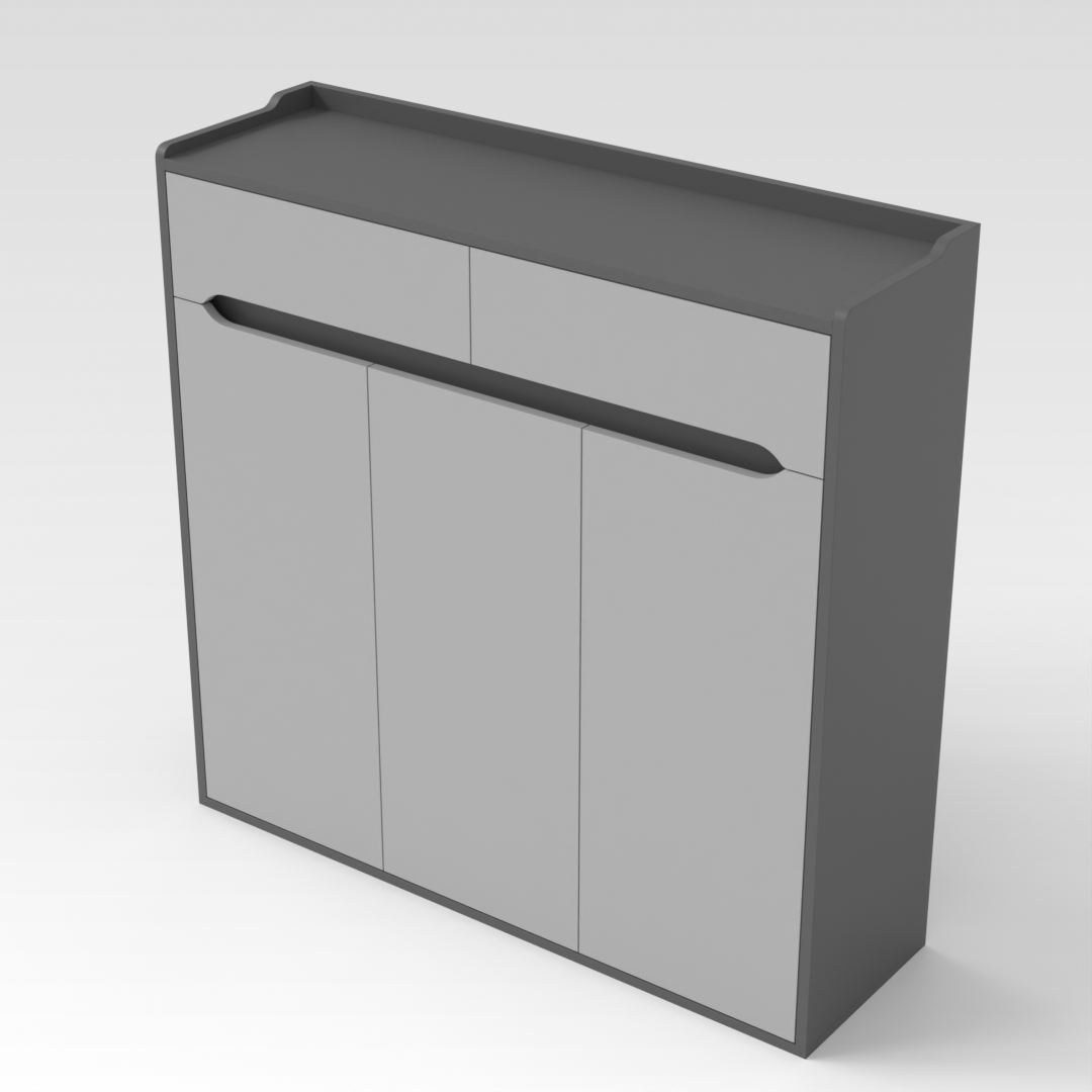 Sky Gray Shoe Cabinet