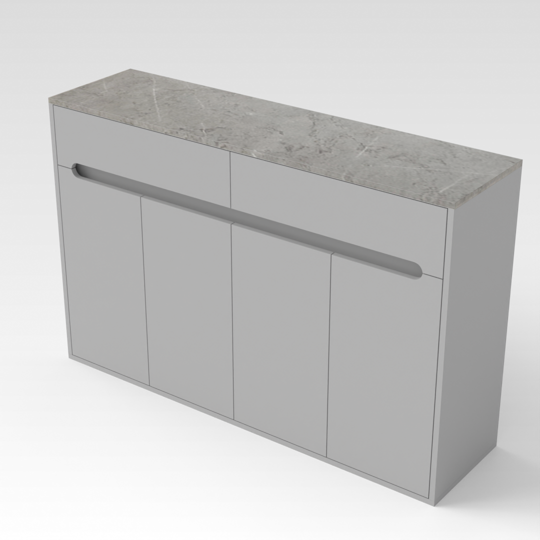 Light Gray Shoe Cabinet