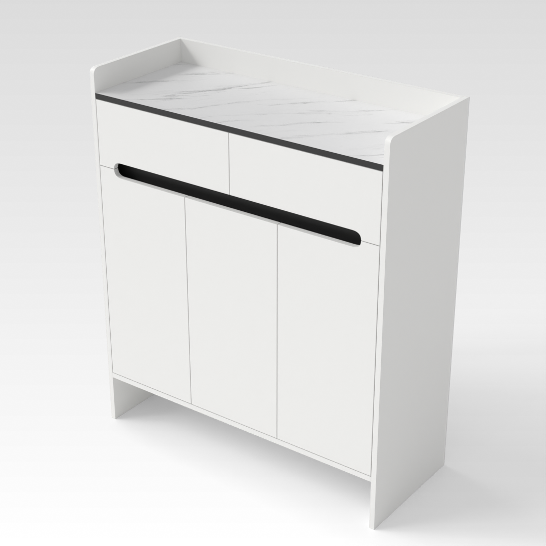 Warm White Shoe Cabinet