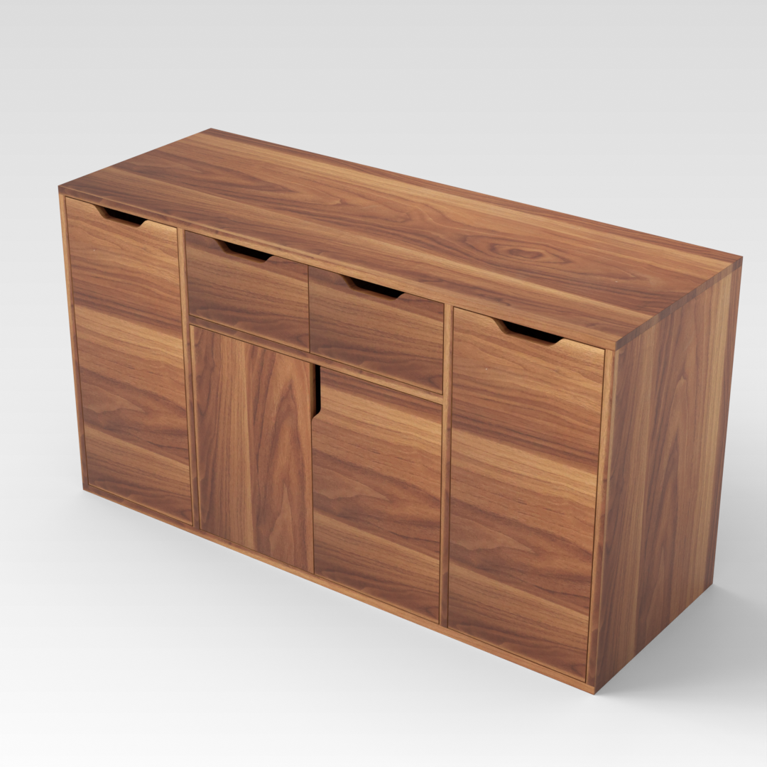 American Walnut Shoe Cabinet