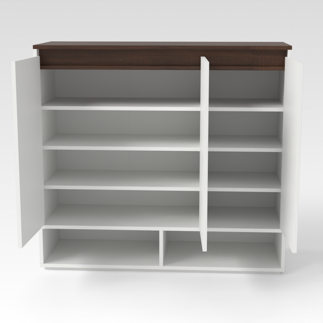 Warm White Shoe Cabinet