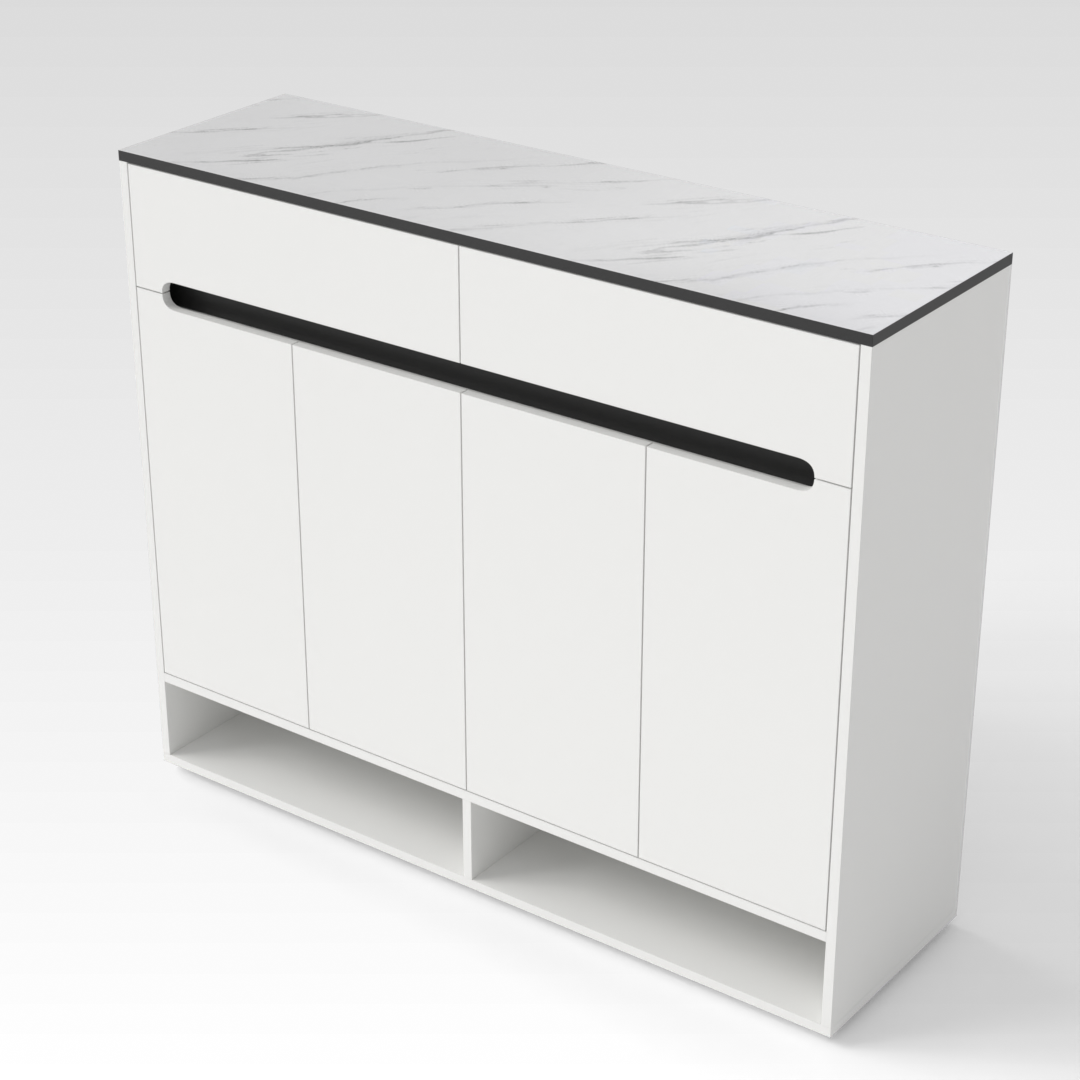 Warm White Shoe Cabinet