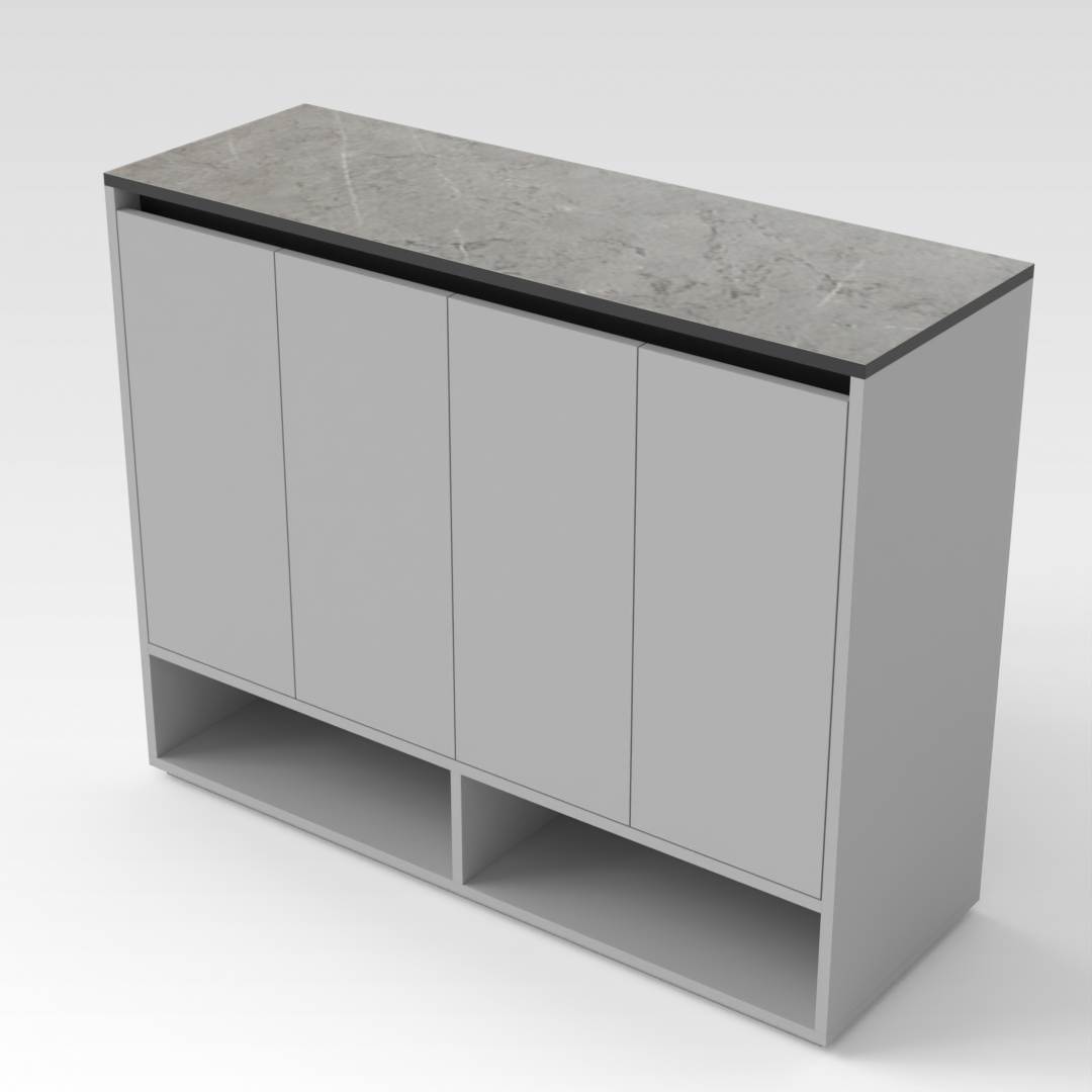 Light Gray Shoe Cabinet
