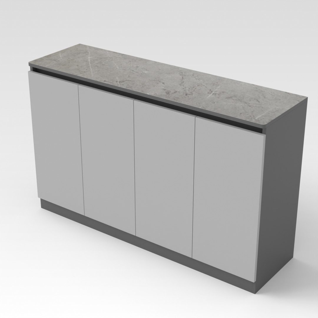 Sky Gray & Light Gray Shoe Cabinet