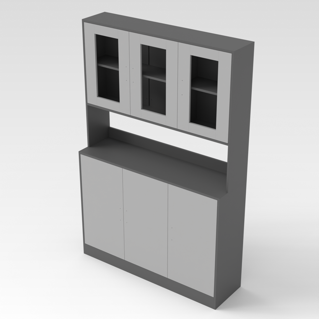 Sky Gray & Light Gray Sideboard