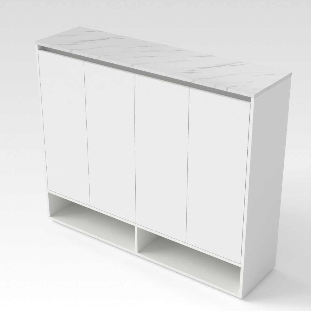 Warm White Shoe Cabinet