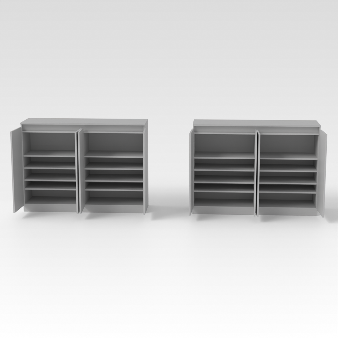 Light Gray Shoe Cabinet