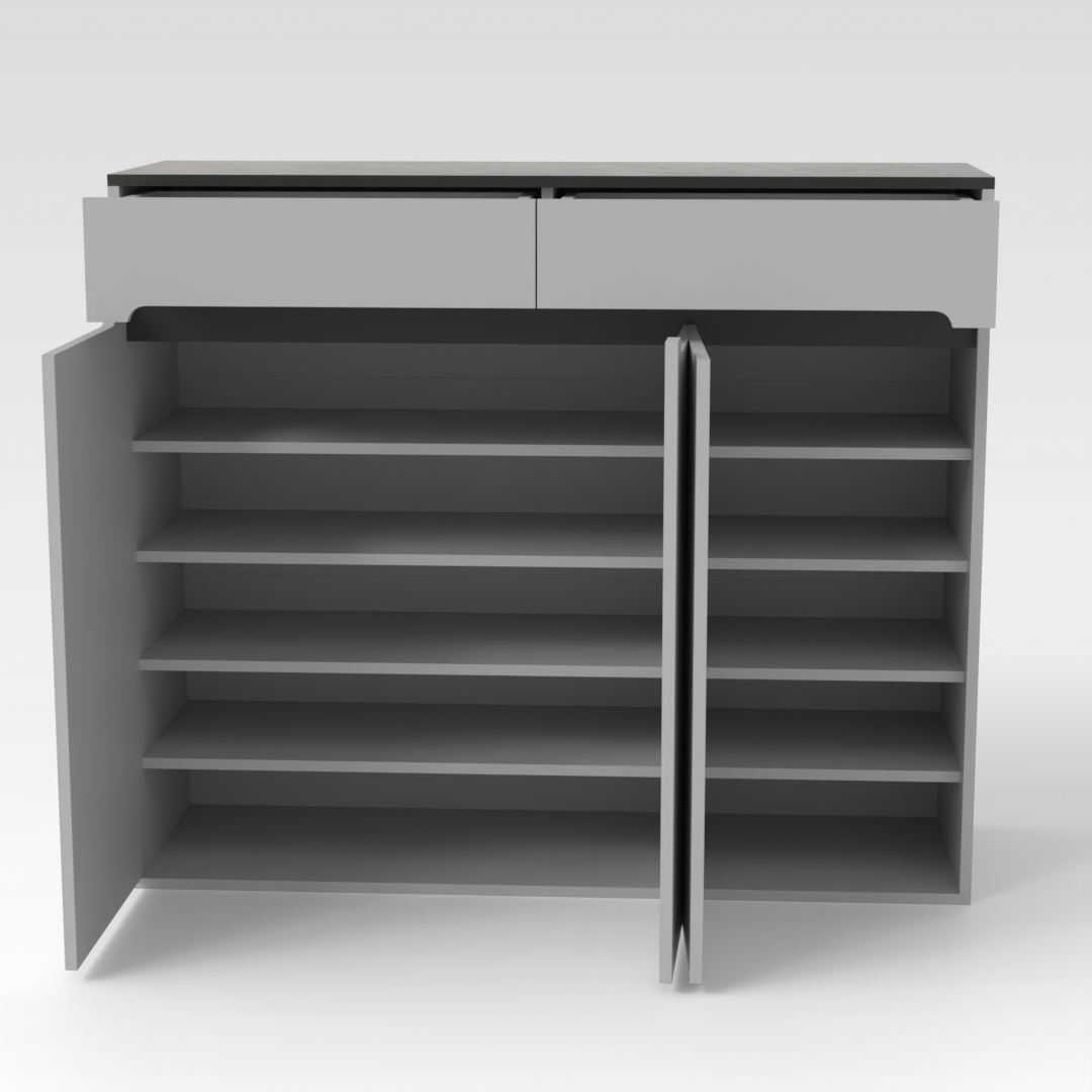 Light Gray Shoe Cabinet