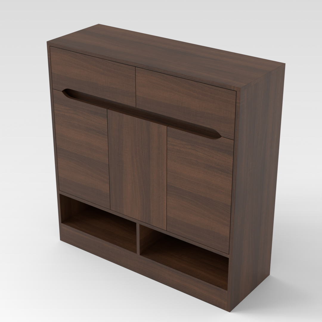 Prairie Oak Shoe Cabinet