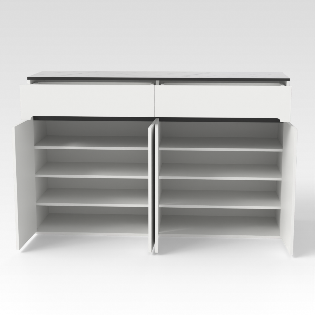 Warm White Shoe Cabinet