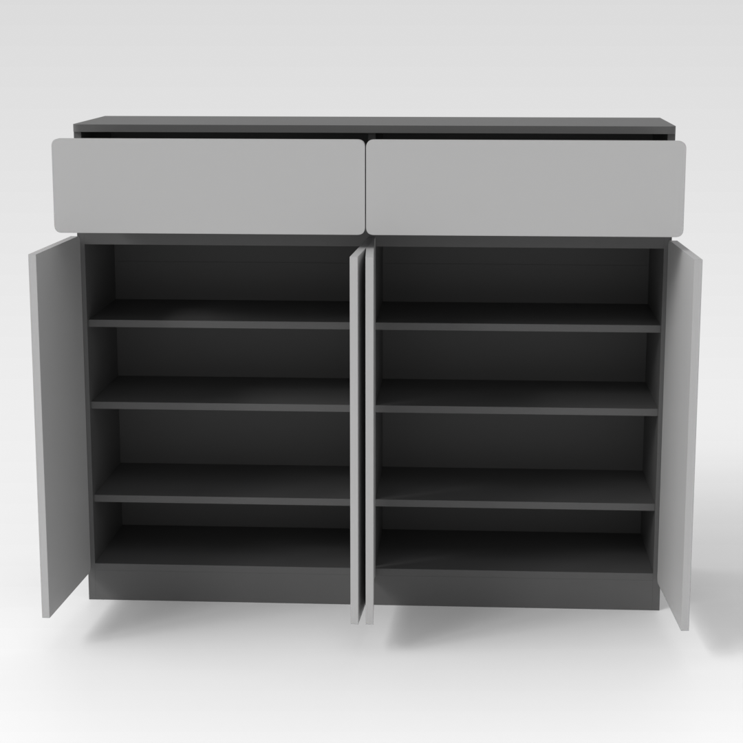 Sky Gray Shoe Cabinet