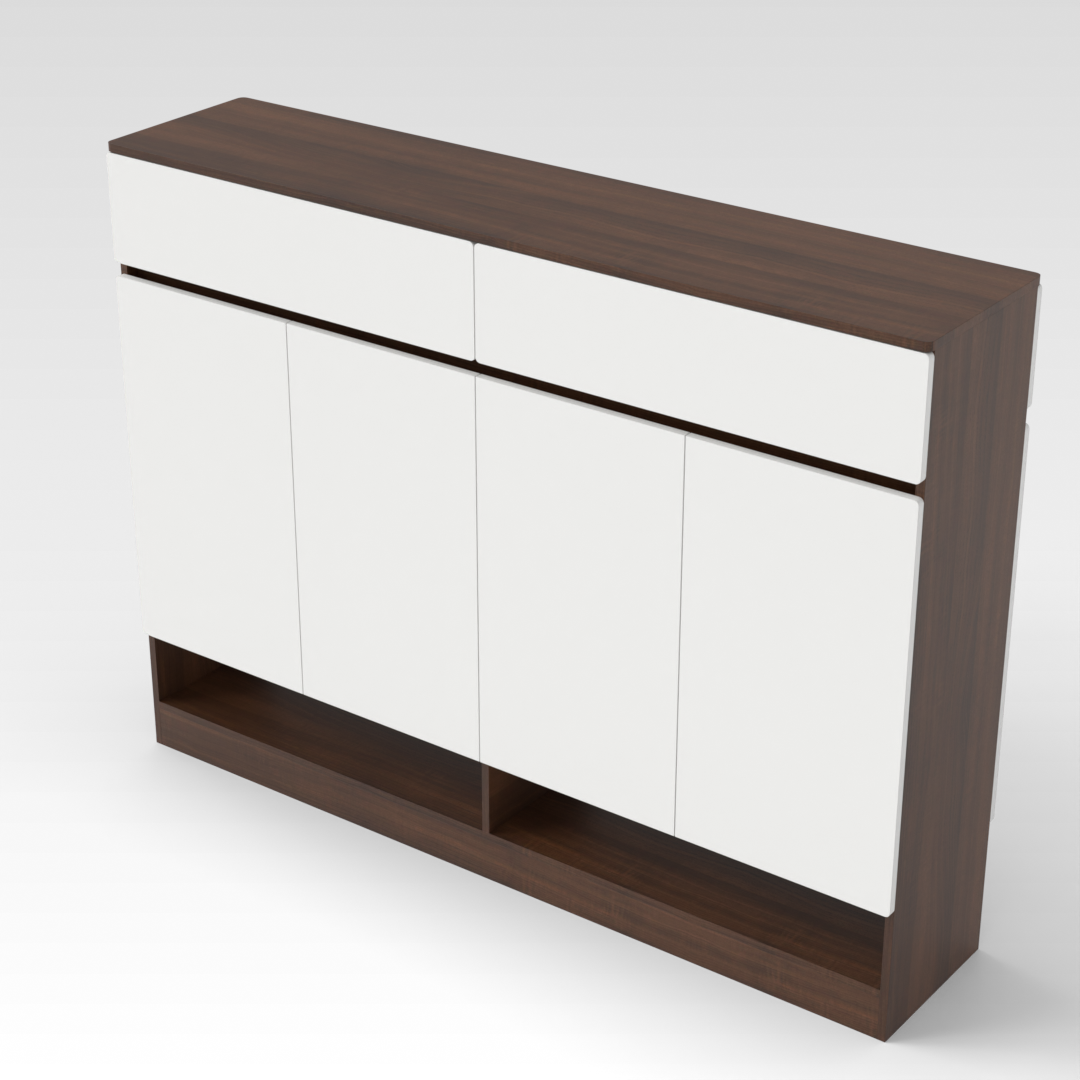 Prairie Oak Shoe Cabinet