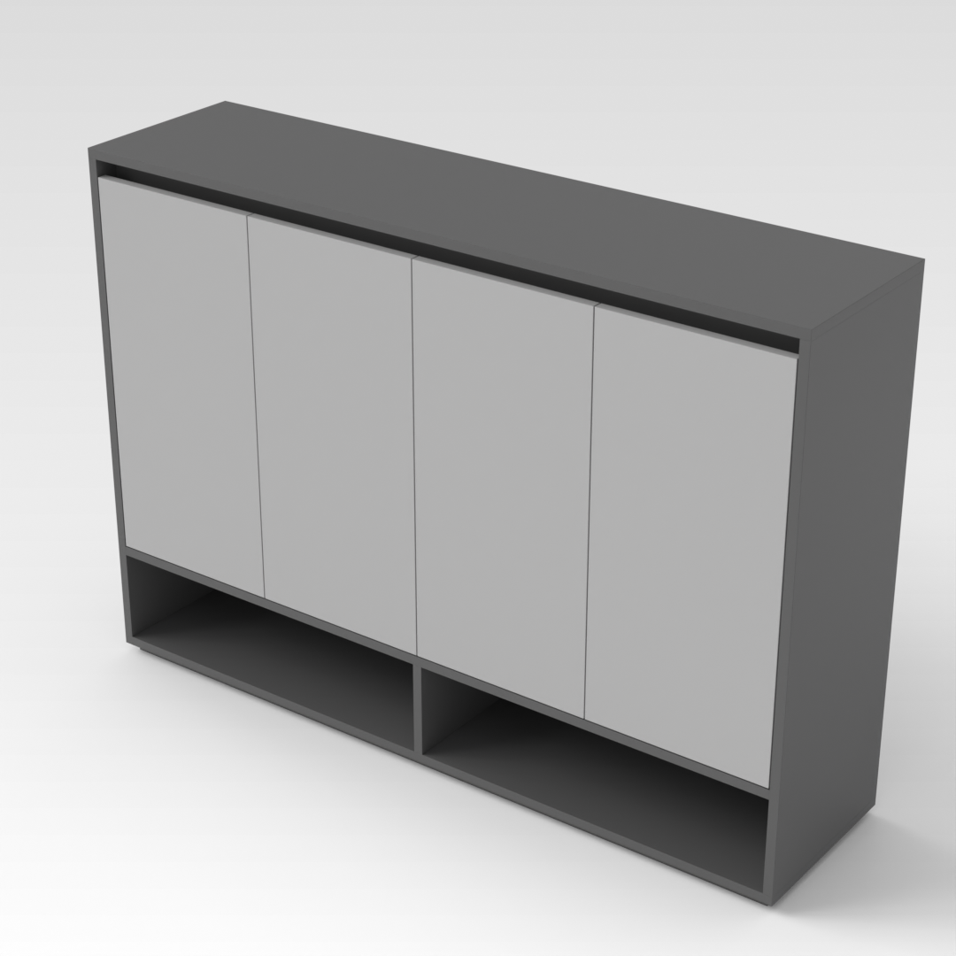 Sky Gray & Light Gray Shoe Cabinet