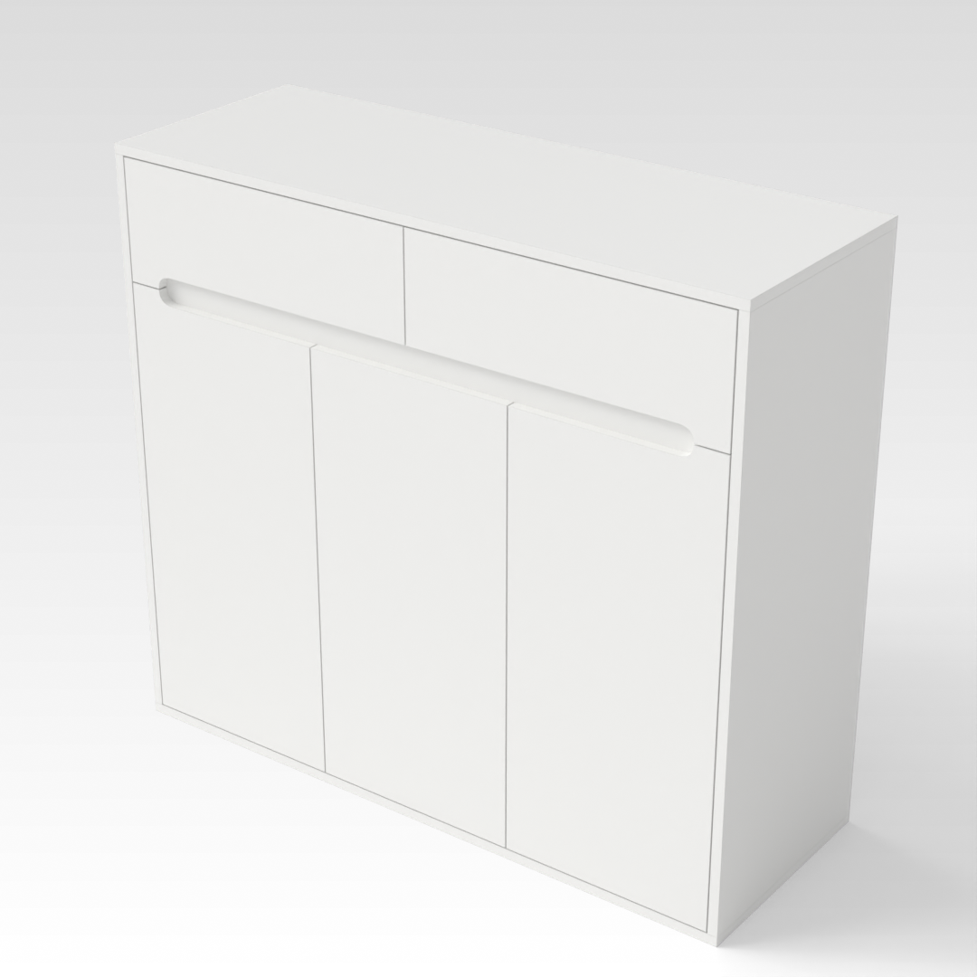 Warm White Shoe Cabinet
