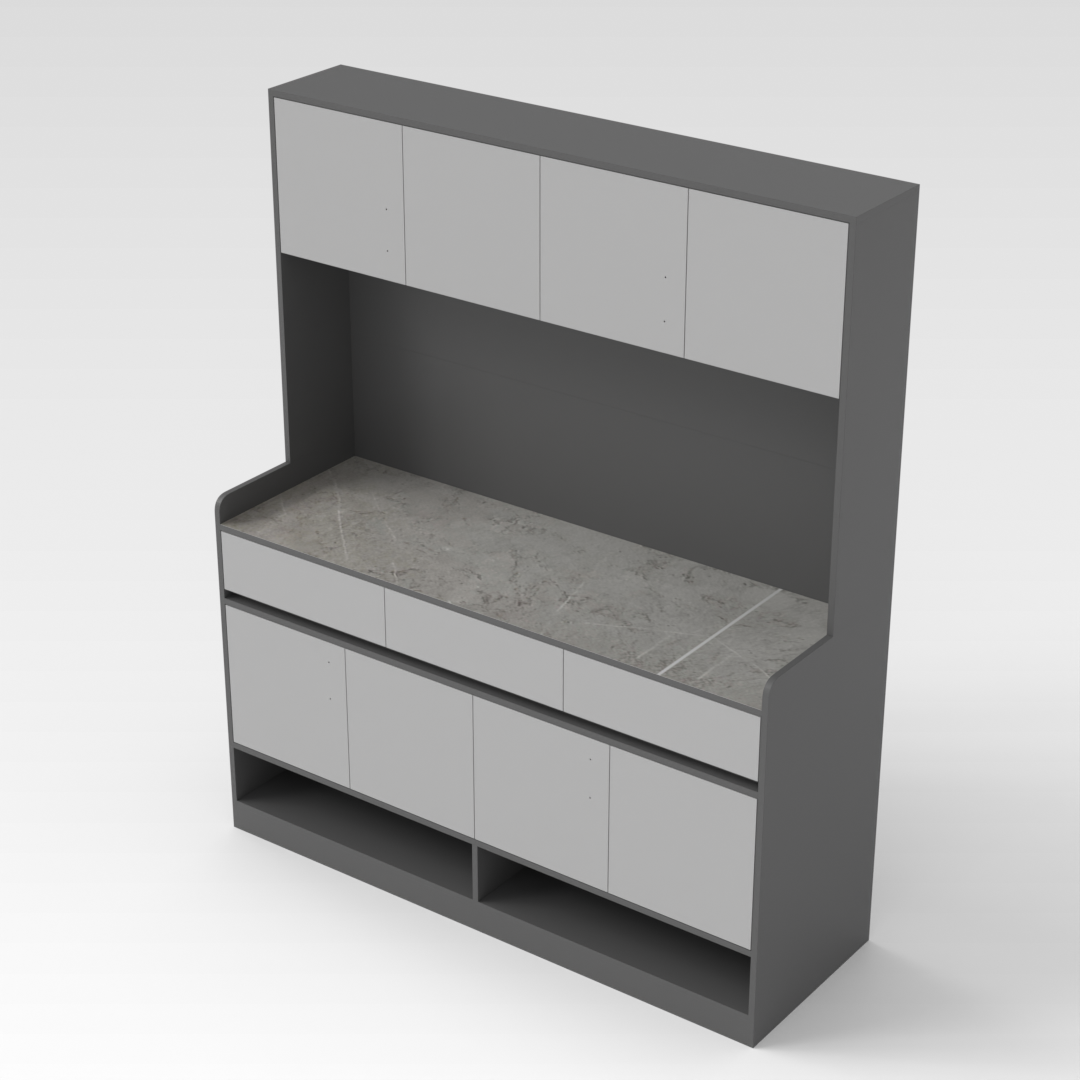 Sky Gray & Light Gray Shoe Cabinet