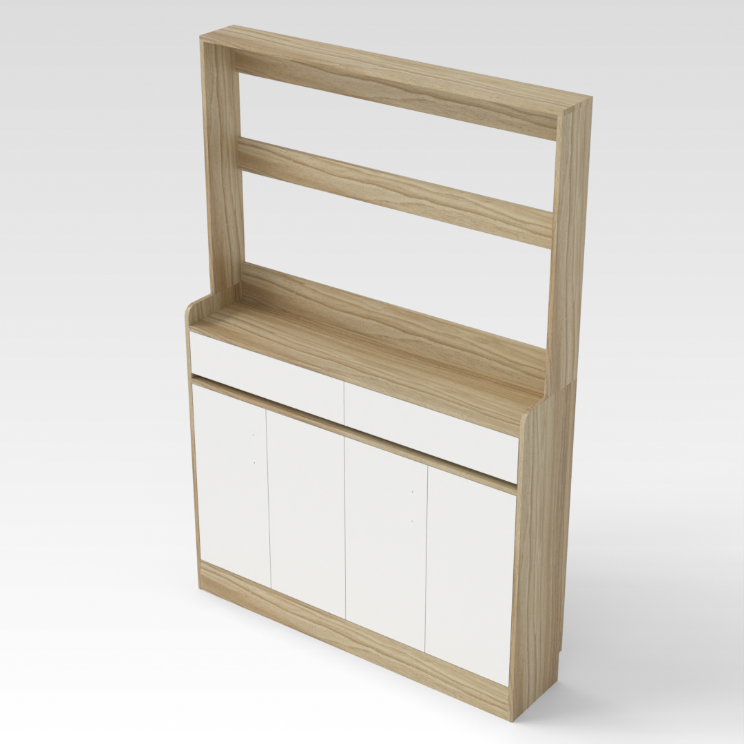 Country Oak & Warm White Vanity