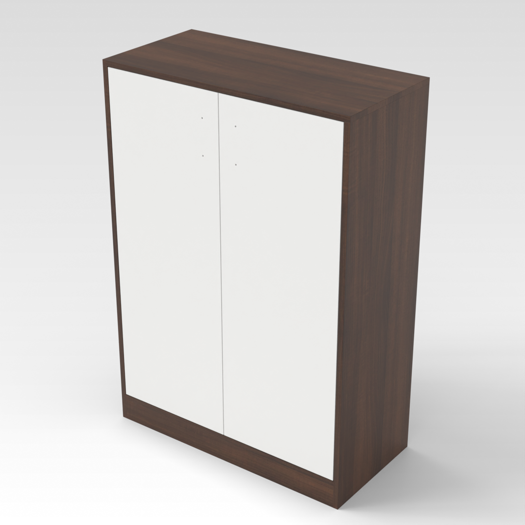 Prairie Oak & Warm White Shoe Cabinet