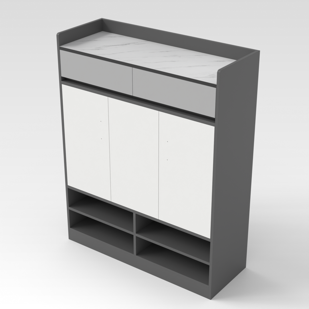 Sky Gray & Light Gray Shoe Cabinet