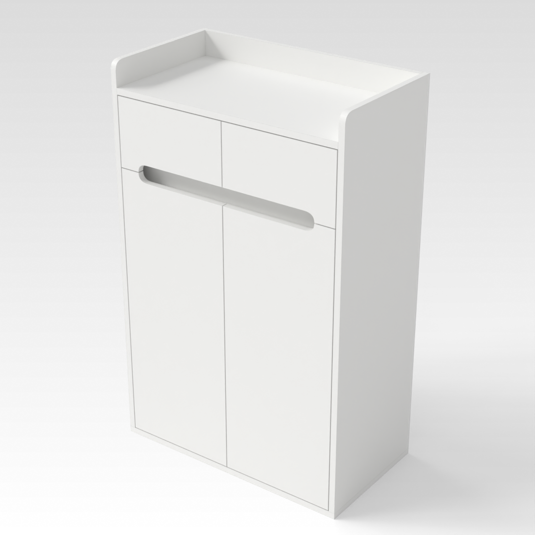 Warm White Shoe Cabinet