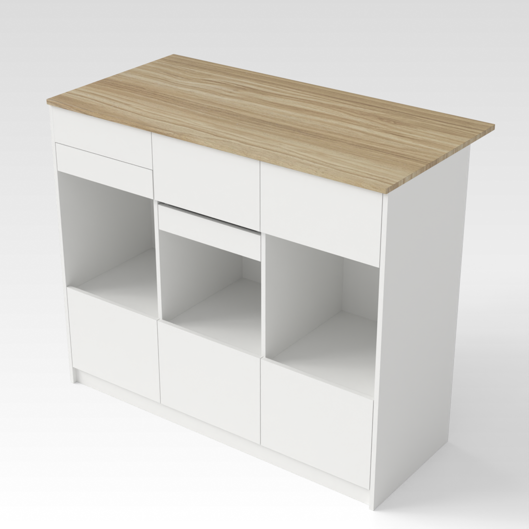 Country Oak & Warm White Shoe Cabinet