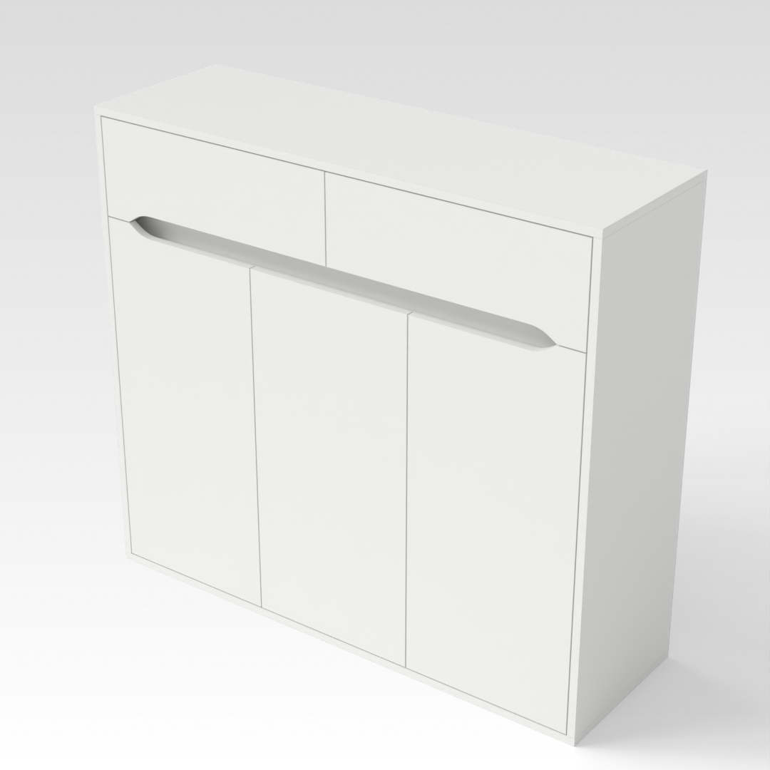 Warm White Shoe Cabinet